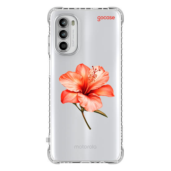 Capinha para celular  Iniciais com Hibisco