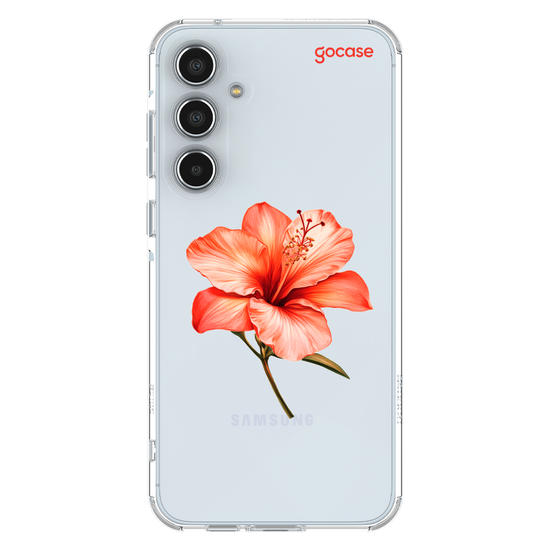 Capinha para celular  Iniciais com Hibisco