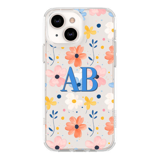 Iniciais Cute Flowers Phone Case