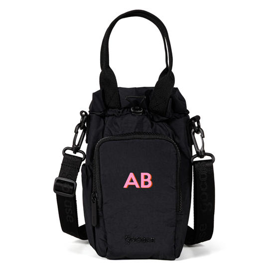 Bolsa de Garrafa - Iniciais Drop Shadow Rosa