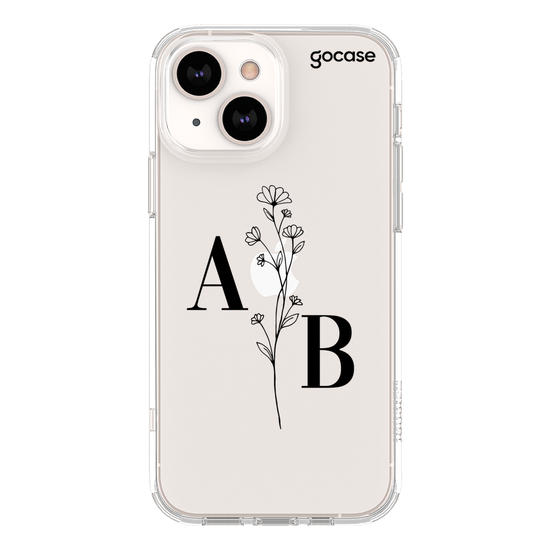 Initials in Flowers Phone Case
