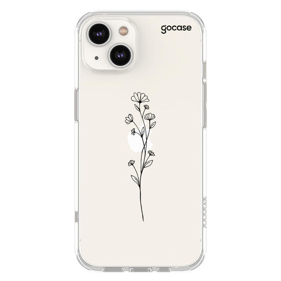 Capinha para celular Iniciais em Flores