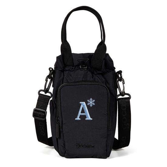 Bolsa de Garrafa Puffer -  Inicial Bordada Invernal