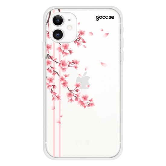 Cherry Blossom Initial Clean Phone Case