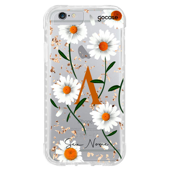 Capinha para celular Inicial com Margaridas