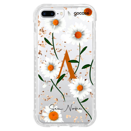 Capinha para celular Inicial com Margaridas
