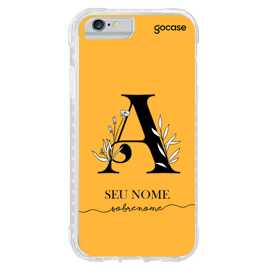 Capinha para celular Inicial com Ramos Black