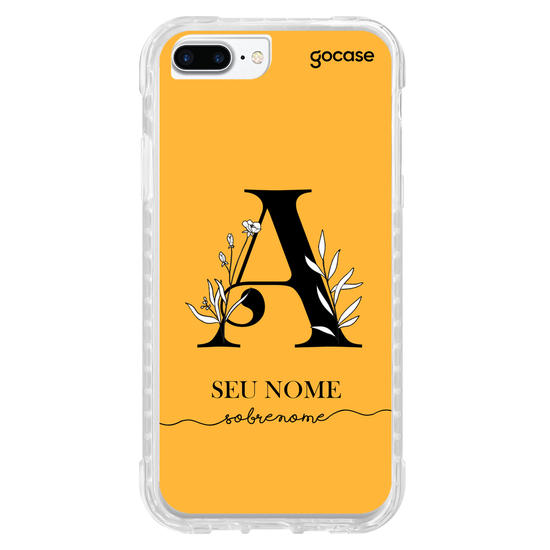 Capinha para celular Inicial com Ramos Black