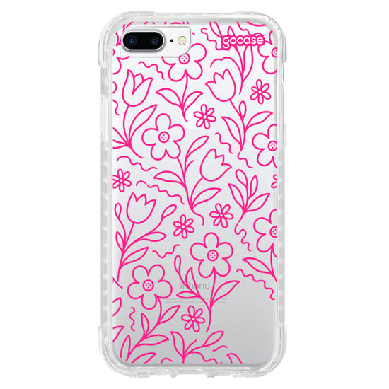 Capinha para celular  Inicial com Tulipas Lineart