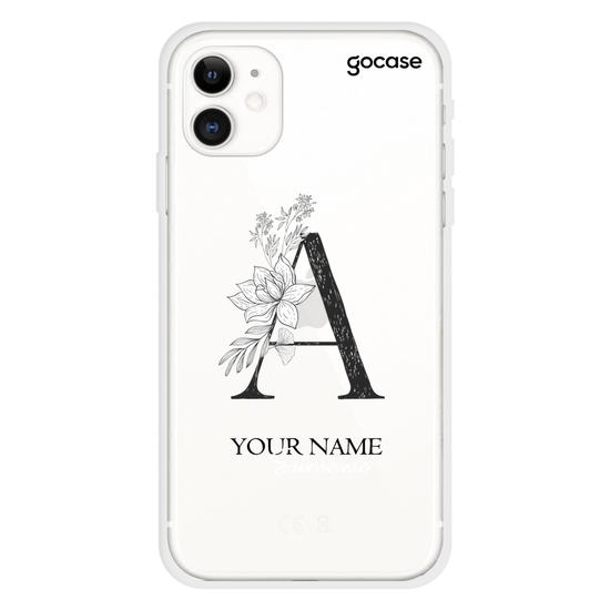 Inicial em Flores Phone Case