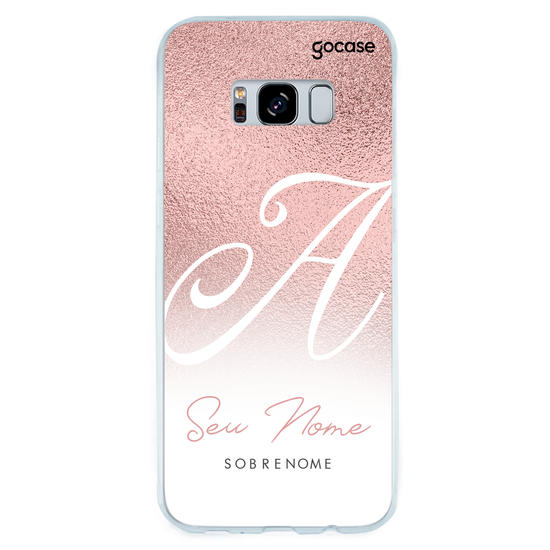 Capinha para celular Inicial Fancy Rosé