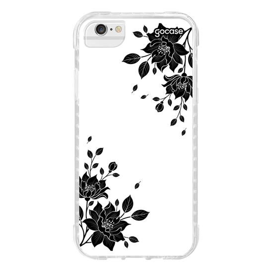 Capinha para celular  Inicial Floral Noir