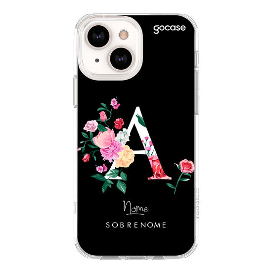 Capinha para celular Inicial Branca Com Flores 