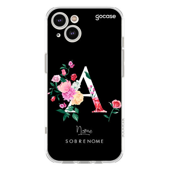 Capinha para celular Inicial Branca Com Flores 