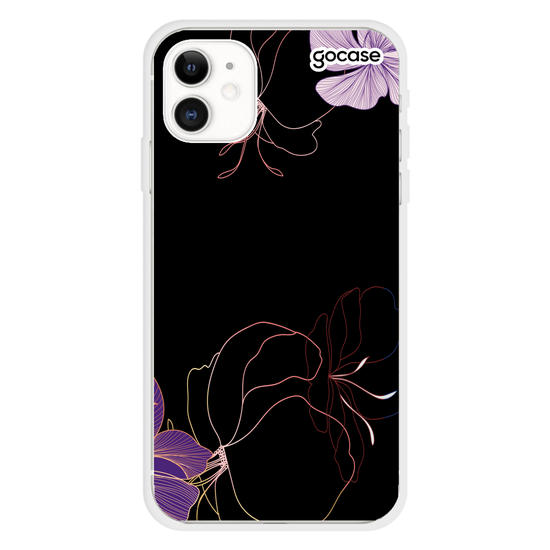 Initial Floral in Lines Phone Case