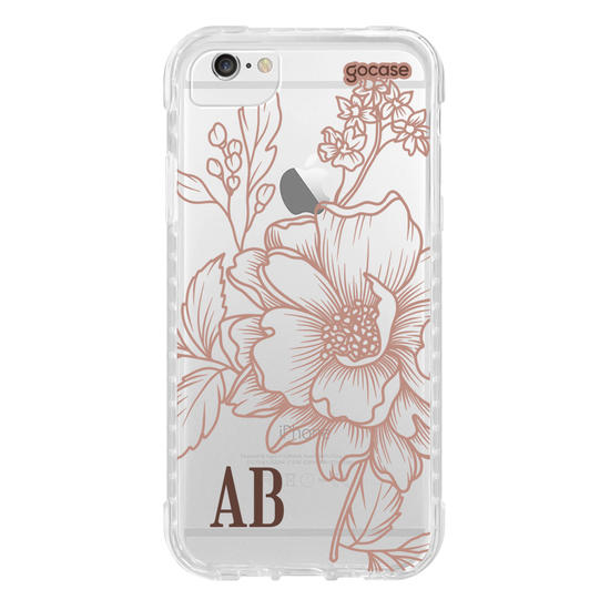 Capinha para celular  Initials Max Flower