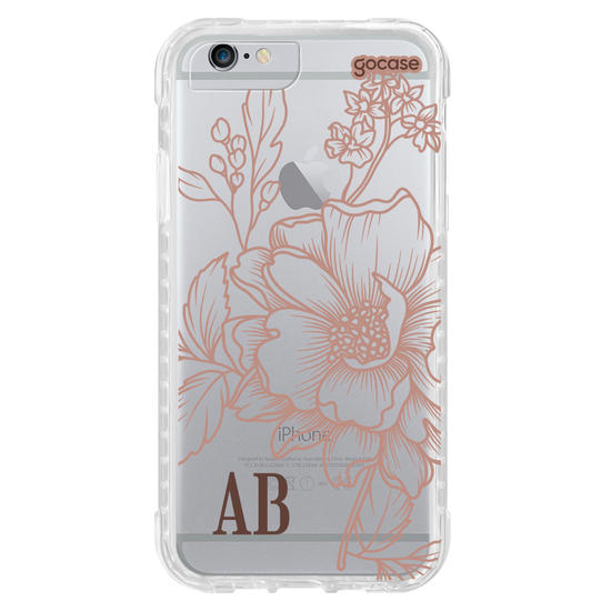 Capinha para celular  Initials Max Flower