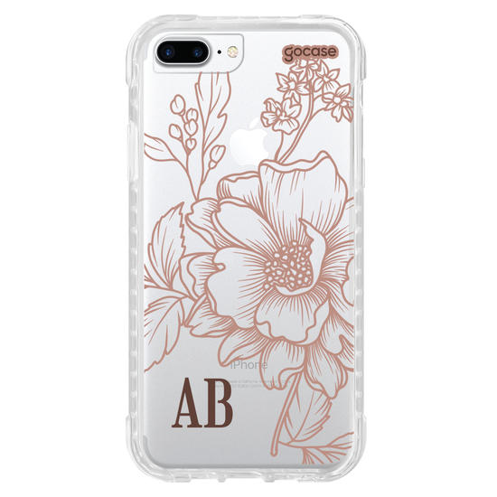 Capinha para celular  Initials Max Flower