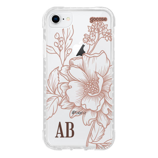 Capinha para celular  Initials Max Flower
