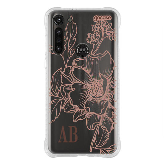 Capinha para celular  Initials Max Flower