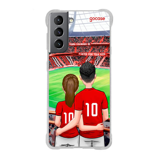 Capinha para celular Internacional - Casal Colorado