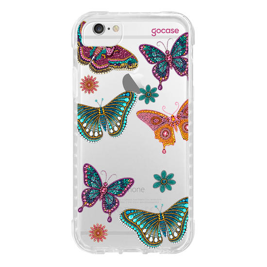 Capinha para celular  Jardim Borboleta Cristal