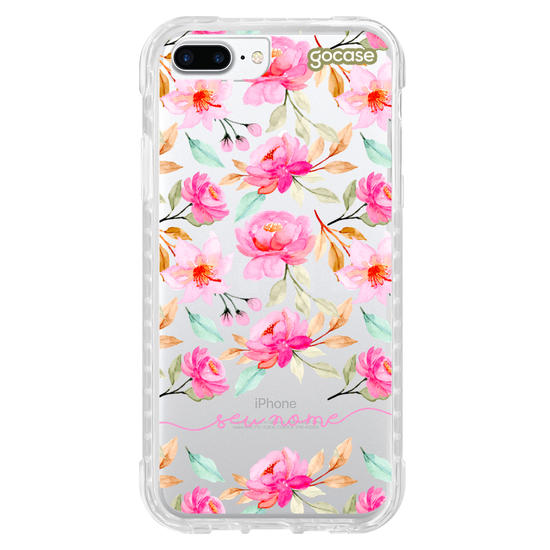 Capinha para celular Jardim de Rosas Aquarela