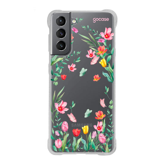 Capinha para celular  Jardim de Tulipas
