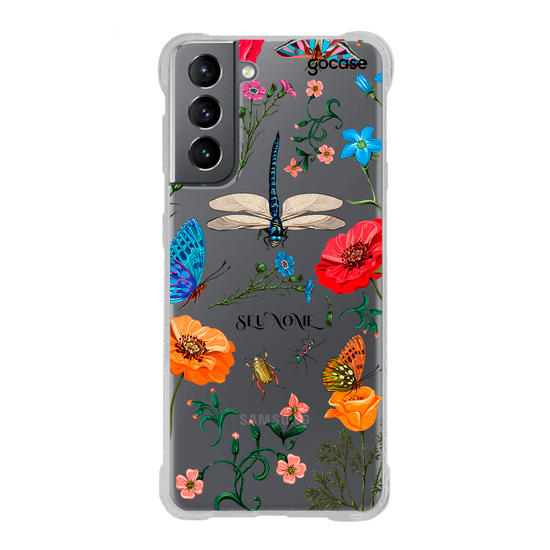 Capinha para celular Botânica com Libélula