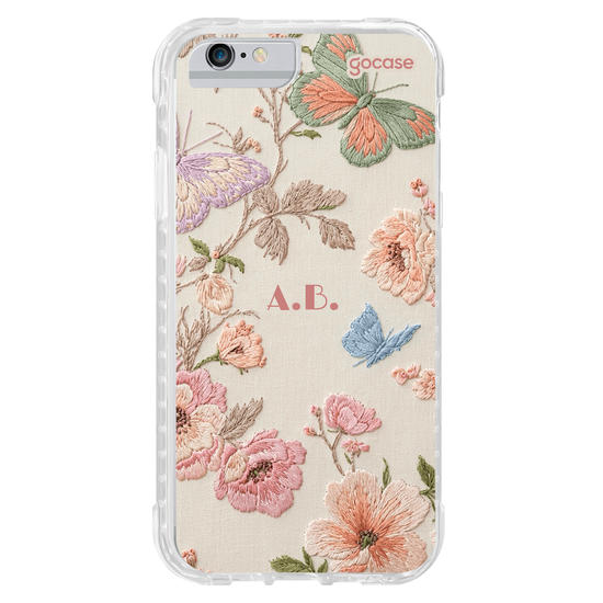 Capinha para celular  Jardim Efeito Bordado
