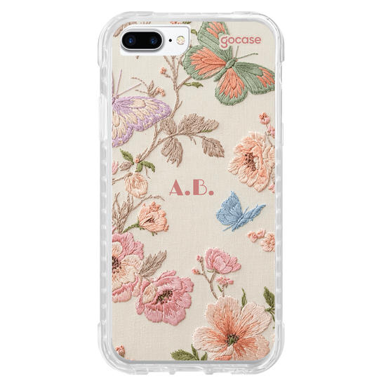 Capinha para celular  Jardim Efeito Bordado
