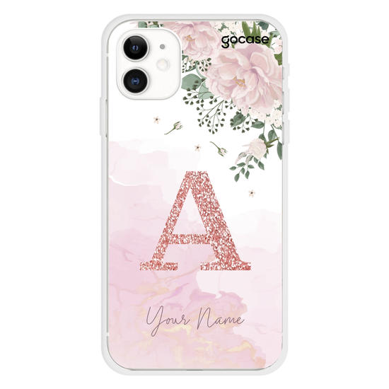 Jardim Rosé - Inicial Glitter Phone Case