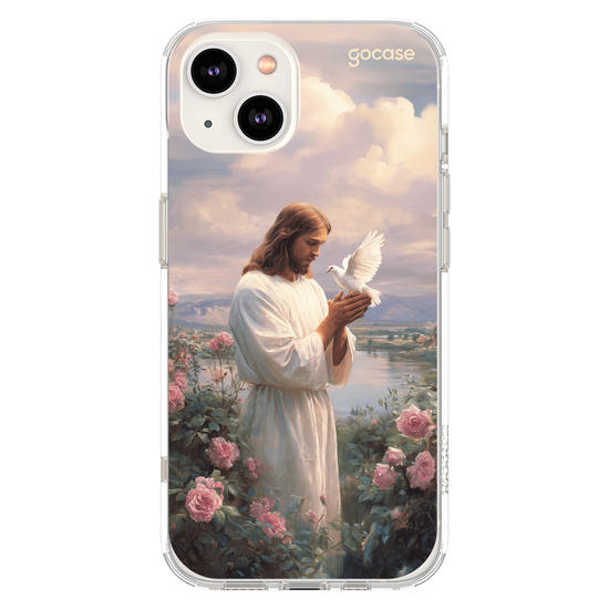 Capinha para celular  Jesus - Campo de Flores