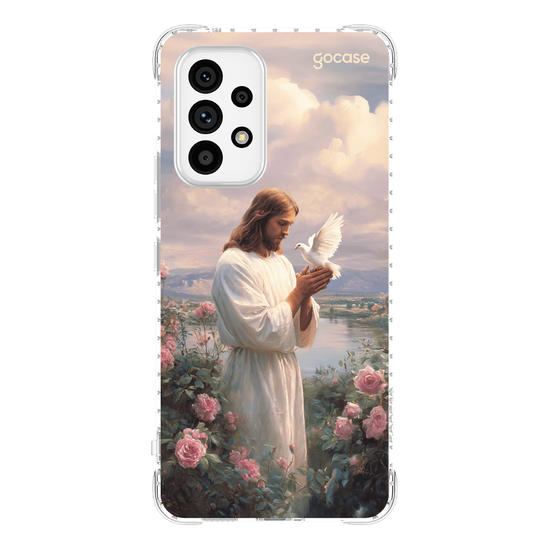 Capinha para celular  Jesus - Campo de Flores