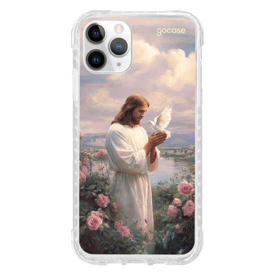 Capinha para celular  Jesus - Campo de Flores