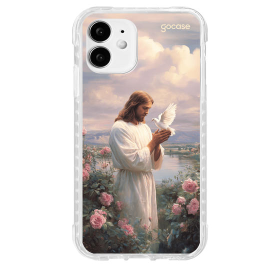 Capinha para celular  Jesus - Campo de Flores