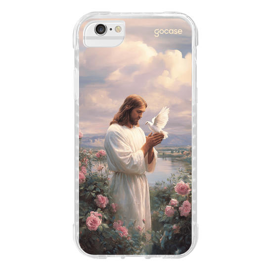 Capinha para celular  Jesus - Campo de Flores