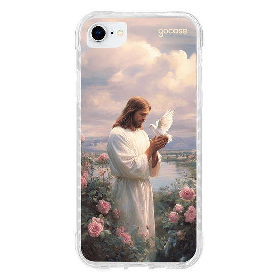 Capinha para celular  Jesus - Campo de Flores
