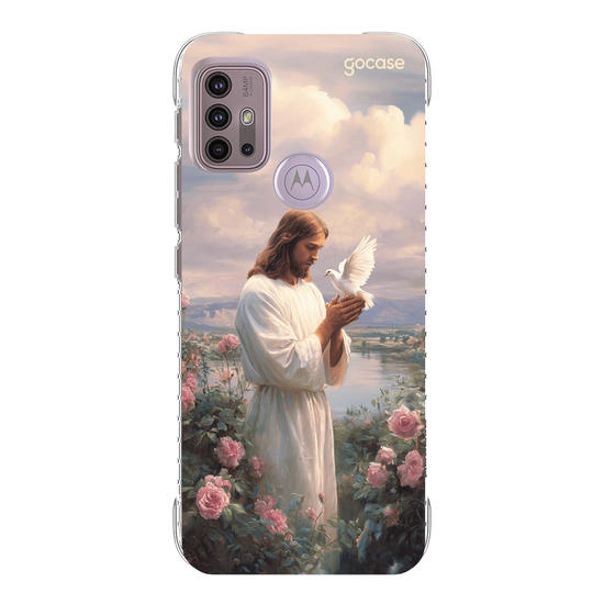 Capinha para celular  Jesus - Campo de Flores