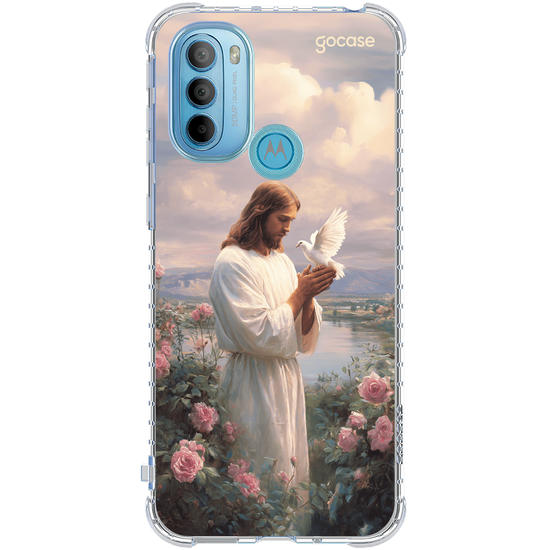 Capinha para celular  Jesus - Campo de Flores