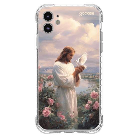 Capinha para celular  Jesus - Campo de Flores