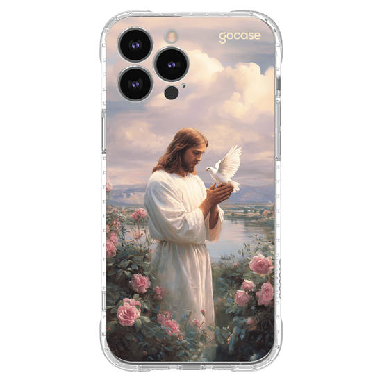 Capinha para celular  Jesus - Campo de Flores