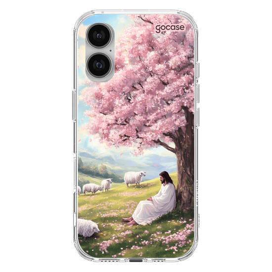 Capinha para celular  Jesus e as Ovelhas no Campo
