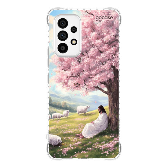 Capinha para celular  Jesus e as Ovelhas no Campo