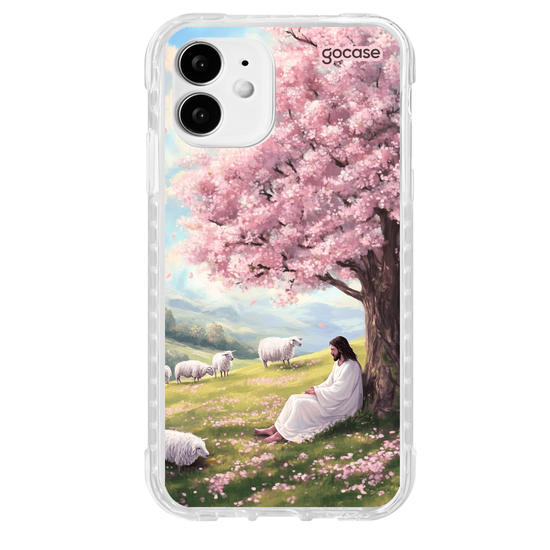 Capinha para celular  Jesus e as Ovelhas no Campo