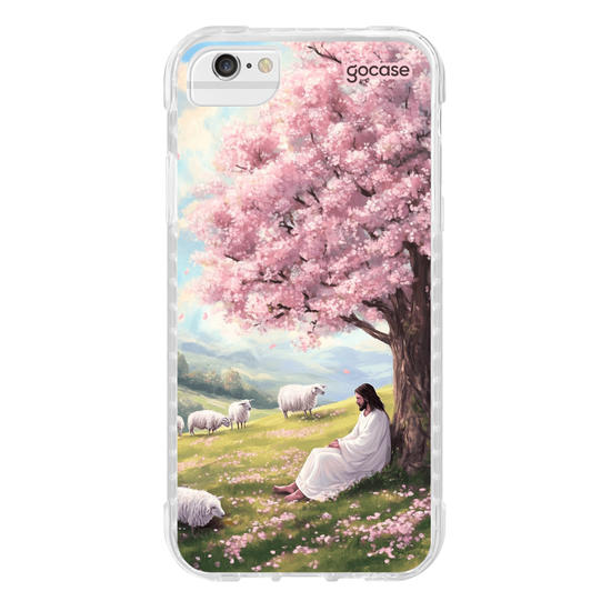 Capinha para celular  Jesus e as Ovelhas no Campo