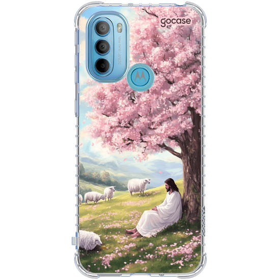 Capinha para celular  Jesus e as Ovelhas no Campo