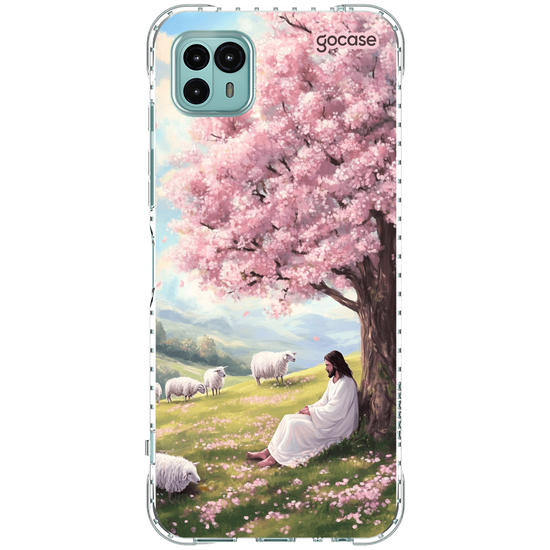 Capinha para celular  Jesus e as Ovelhas no Campo