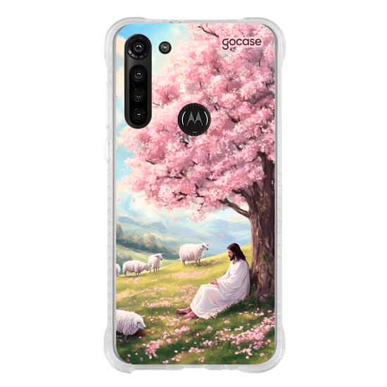 Capinha para celular  Jesus e as Ovelhas no Campo