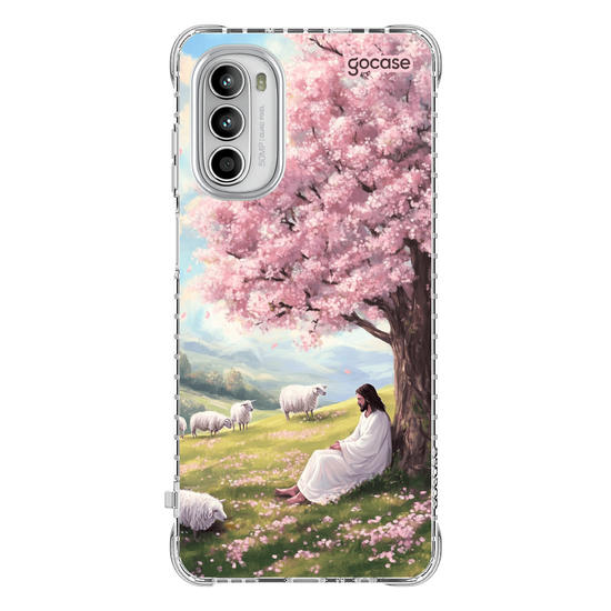 Capinha para celular  Jesus e as Ovelhas no Campo